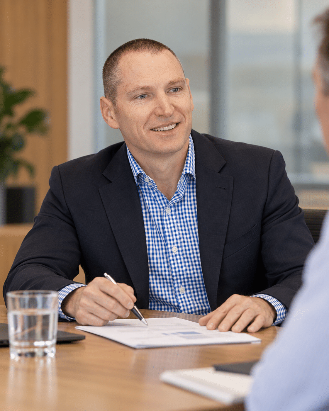 Marc Ring consulting with an employer